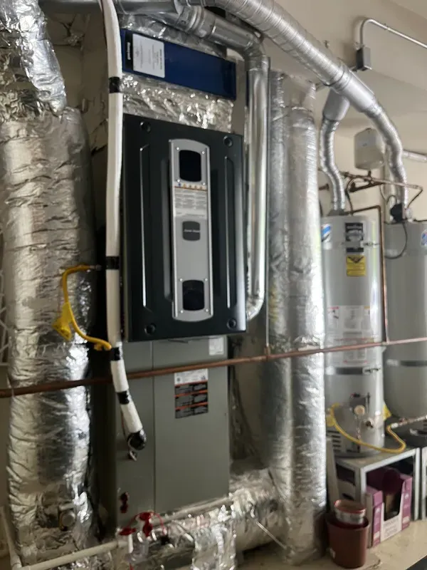 Water heater install and duct work