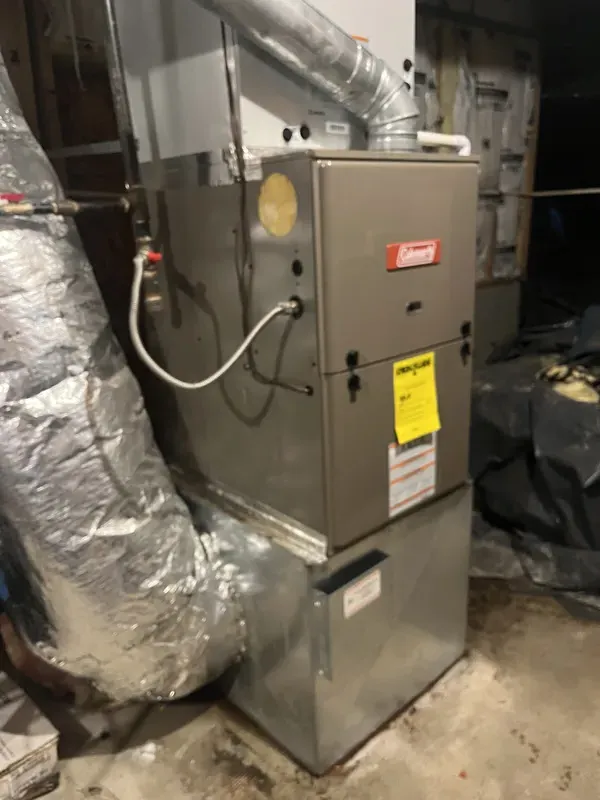 Coleman furnace install with insulated ductwork
