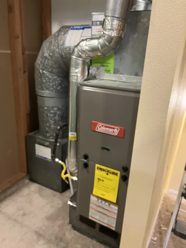Another angle of Coleman furnace install