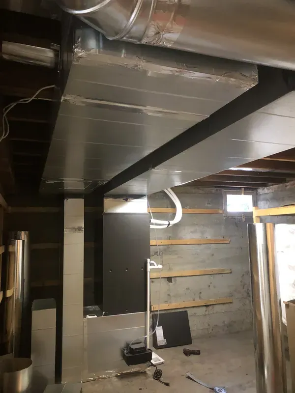 Insulated duct work in house basement